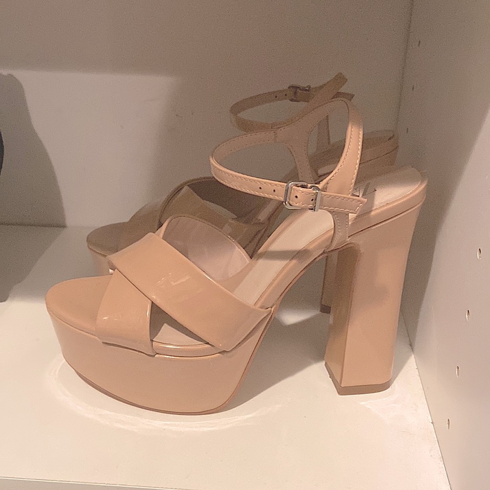 Zara Nude Platform High Heels 👡 NEW